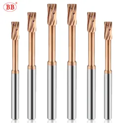 BB Carbide Reamer Internal Cooling Coated Tungsten Steel Spiral Flute H7 CNC Machine Hole Drilling Tool for Metal Steel Alloy