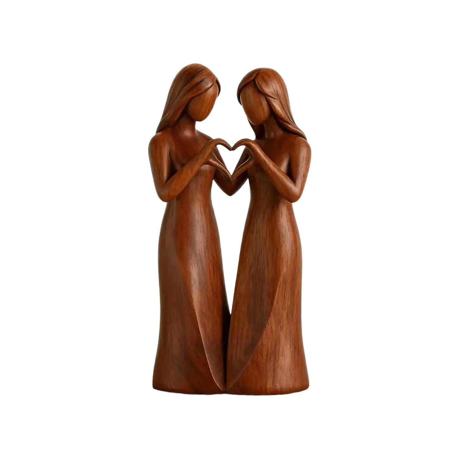 Resin Decor Texture Sculpture Sisters By My Side Resin Figurine Hand-painted Friendship Sculpture Friend Sister Birthday Gift