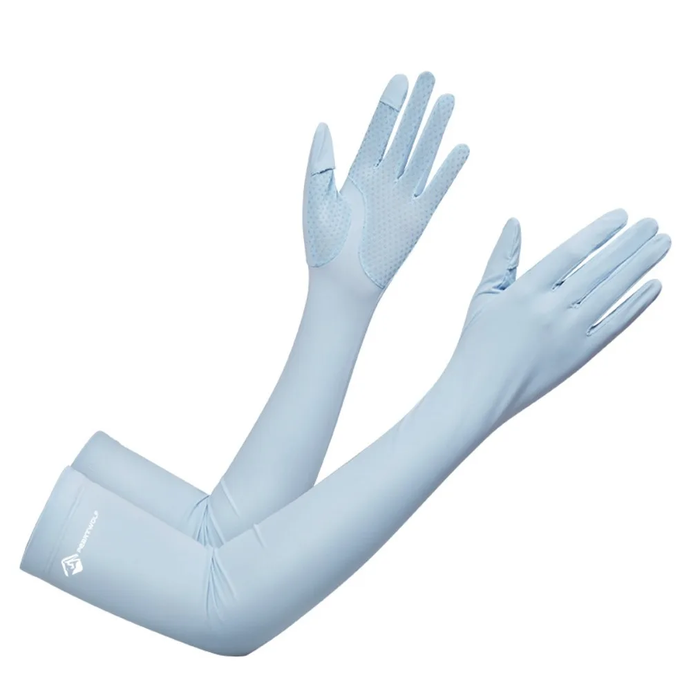 Guantes de seda de hielo 2024 transpirables, alta elasticidad, antideslizantes, Anti-uv, Protector de manos, Verano