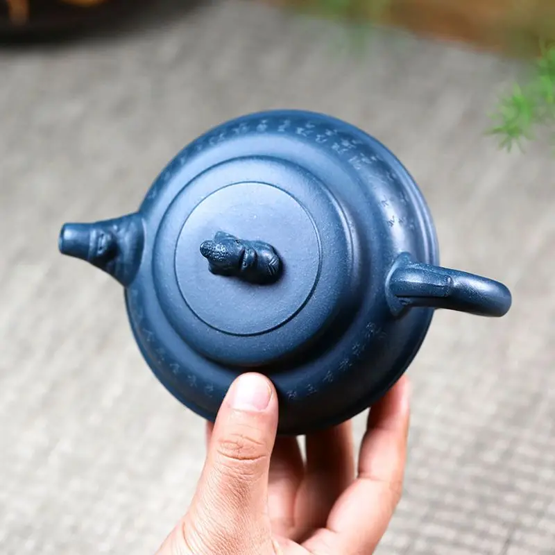 340ml Purple Clay Teapots Ball Hole Filter Xishi Tea Pot Yixing Teapot Handmade Purple Clay Kung Fu Zisha Teapot Tea Set