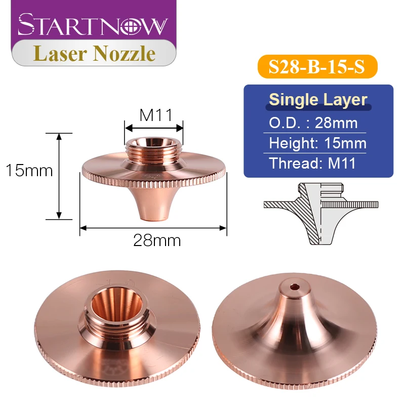 Startnow Laser Cutting Nozzle Dia.28mm For Precitec Penta Fiber Machine Welding Parts High Speed WSX Laser Cutting Nozzles