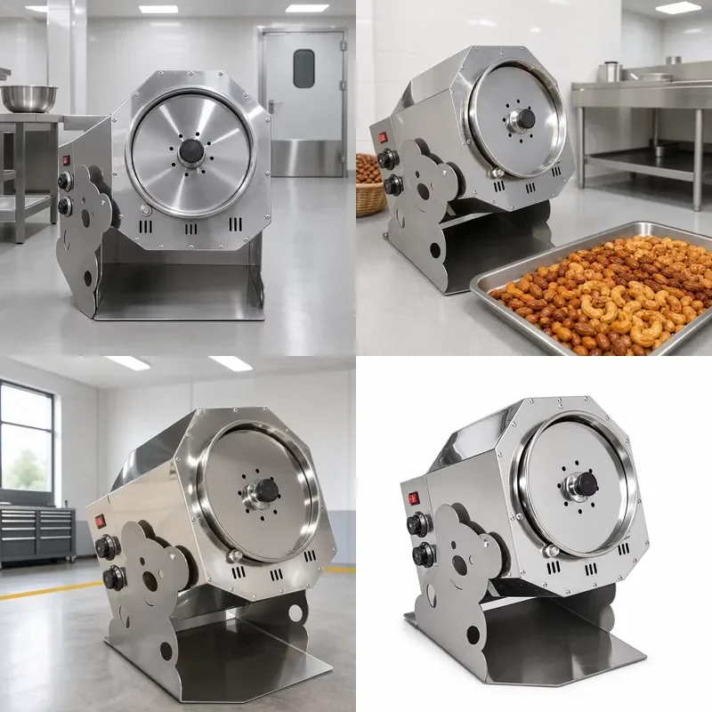 Small Household Coffee Bean Roaster Electromechanical Hot Grain Roasting Machine for Sesame Peanut Nut