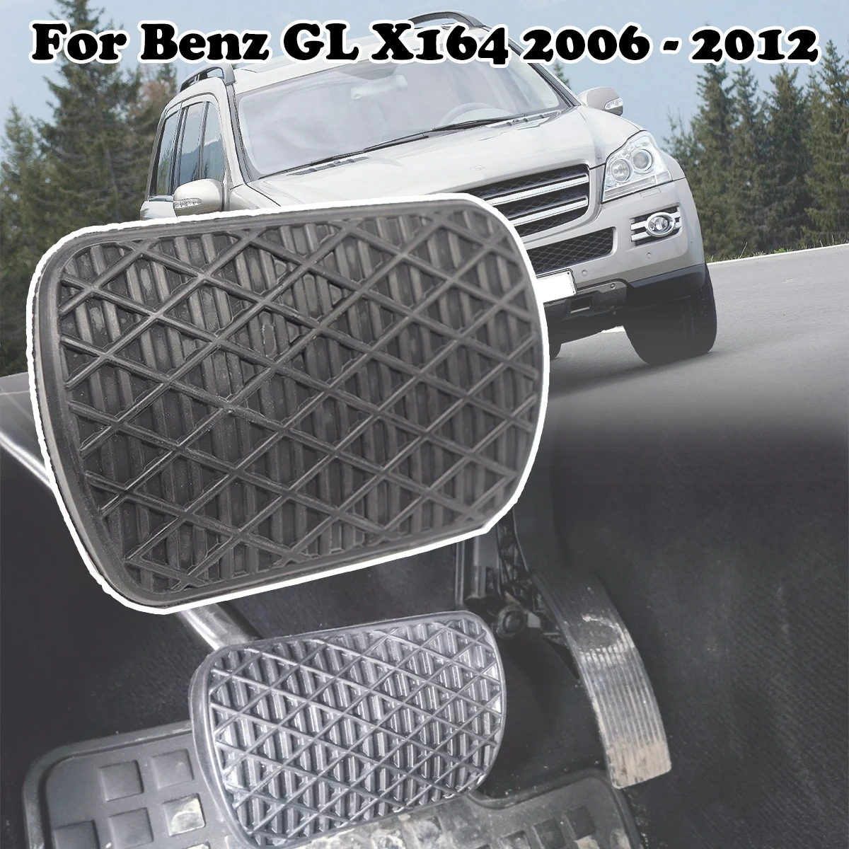 Automatic Brake Pedal Rubber Pad Cover For Benz GL X164 2006 2007 2009 2010 2012 GL 320 350 420 450 CDI55 68013457AA 1232910082
