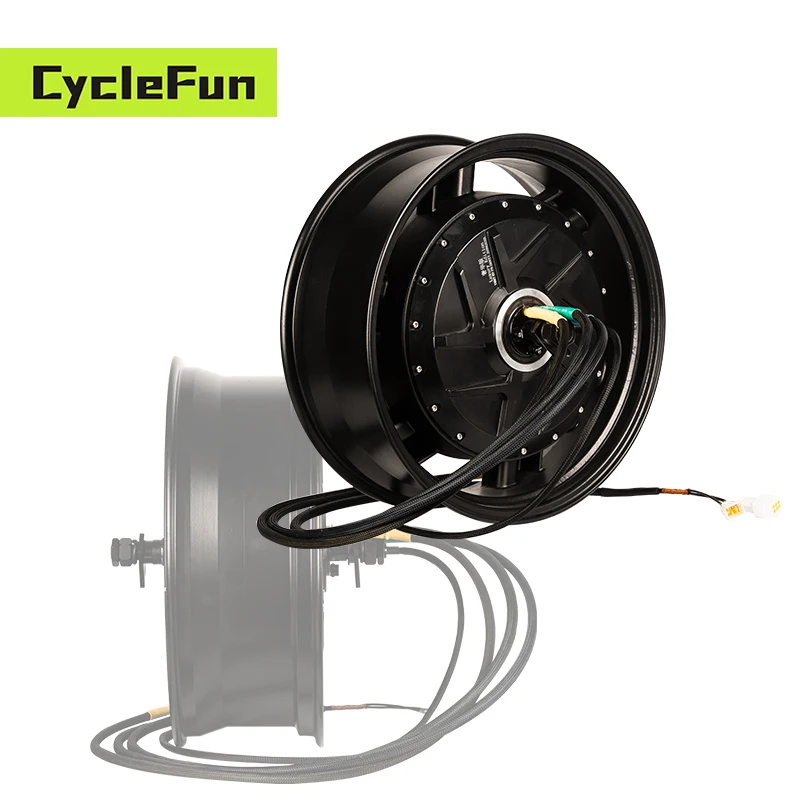 

YMMOTOR 17*6.0inch Rated 8000W 130KMH 273 WP V3 Brushless DC Racing Version Electric Motor For E-Motorcycle