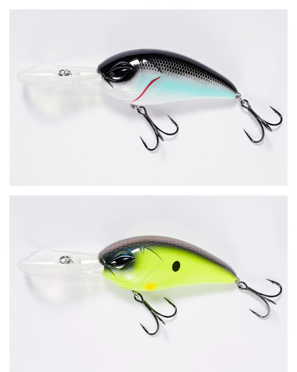 NOEBY Tieftauchen-Kurbelköder, 8 cm, 30,5 g, schwimmender Minnow-Angelköder, künstlicher harter Köder für Barsch, Hecht, Salzwasser-Angelköder – Detail 10