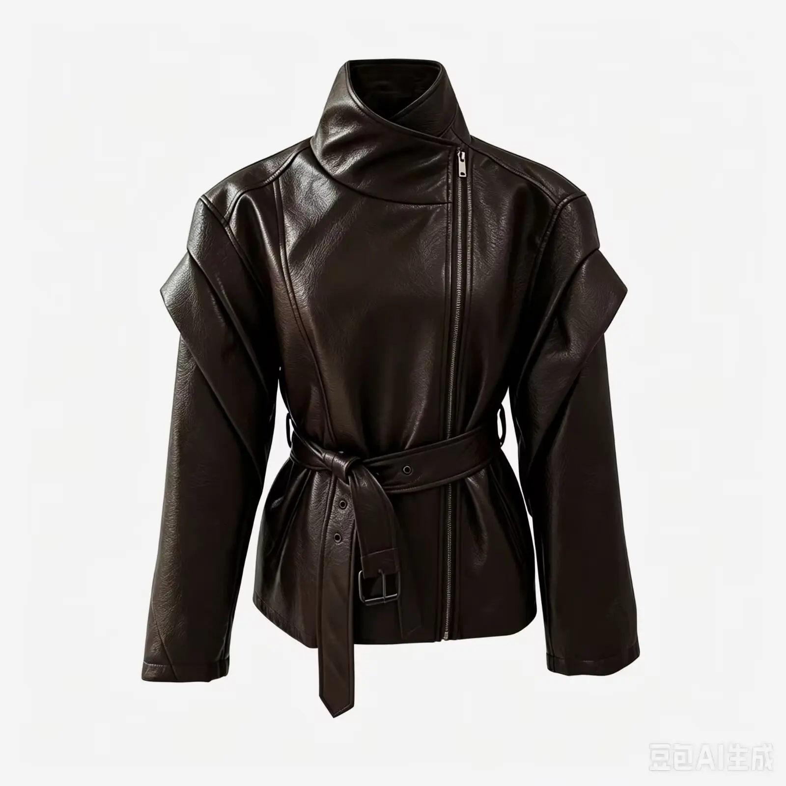 2026 Fashion Loose Solid Coat Women Street Pu Leather Full Sleeve Stand Collar Jackets Female Autumn Lady Street Outerwear New