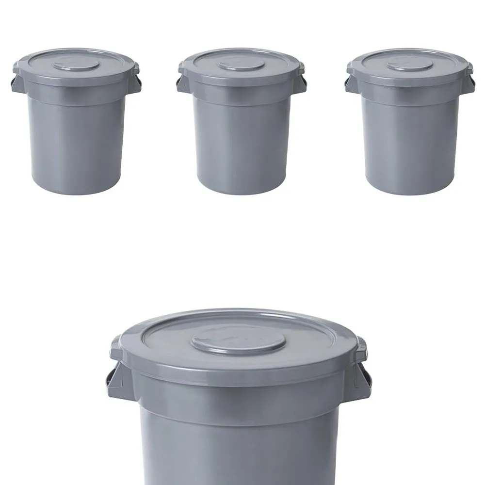 10 Gallon Trash Can with Lid Round Ingredient Storage Containers Recycling Bin Kitchen Garbage Can Office Garbage Can Office