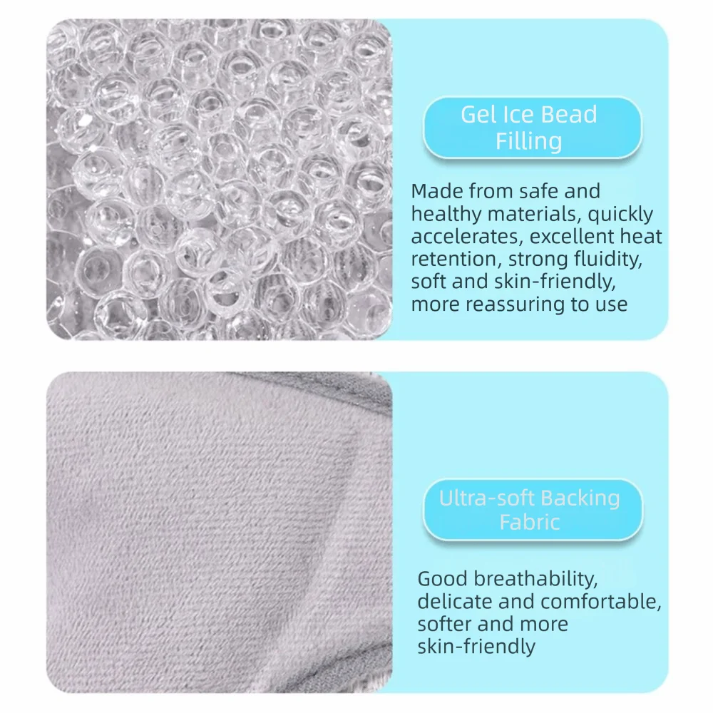 Comfortable Reusable Cooling Gel Eye Mask Heat Cold Hot Cold Compress PVC Cold Compress Face Mask Skin Care