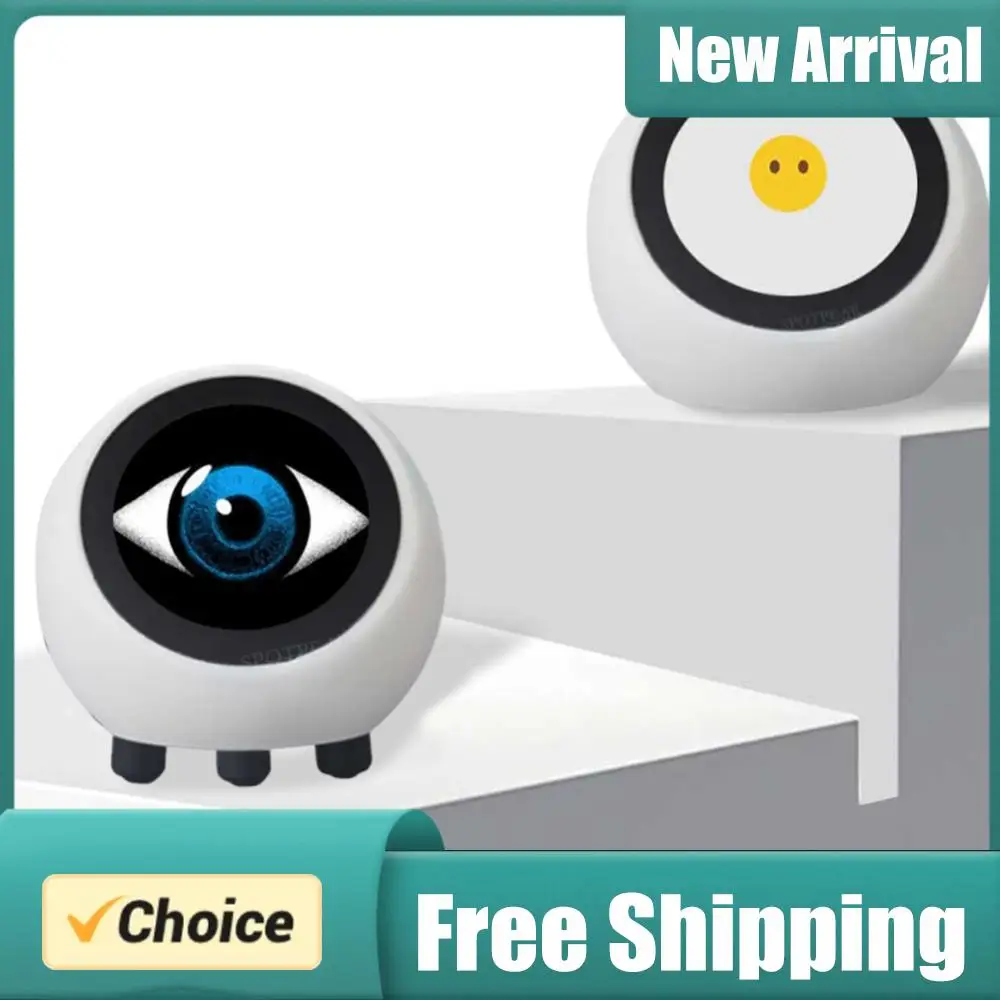

AI Voice Chat Robot No Touch Screen LCD Display Mini Robot Tabletop Ornaments Smart Assistant Robot for Home Office((No Battery)