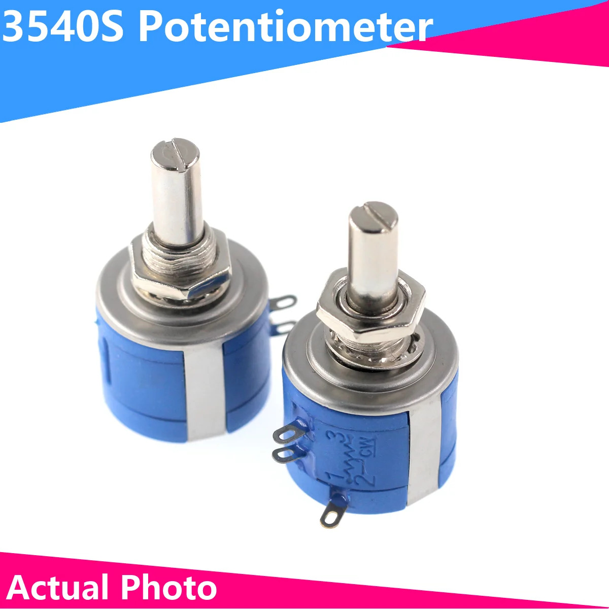 3540S-2-103L 3540S 1K/2K/5K/10K/20K/50K/100K OHM 2W ตัวต้านทานแบบมัลติเทิร์นที่แม่นยำ5% ตัวต้านทานแบบปรับได้