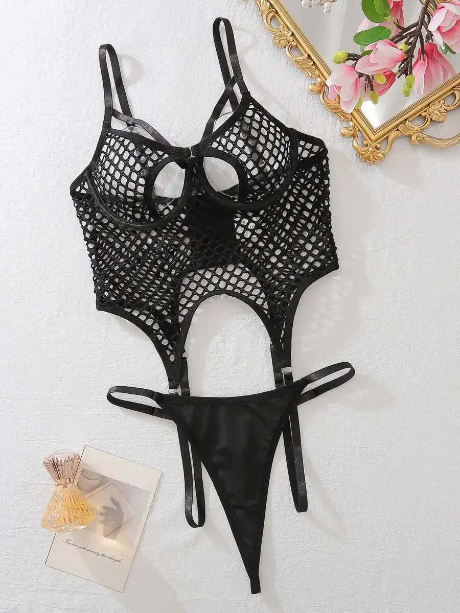 مثير جوفاء خارج الصيد صافي الصدرية رقيقة جدا منظور سليم صالح الملابس الداخلية الملابس الداخلية النساء السروال القصير الملابس داخلية الحلو Y94