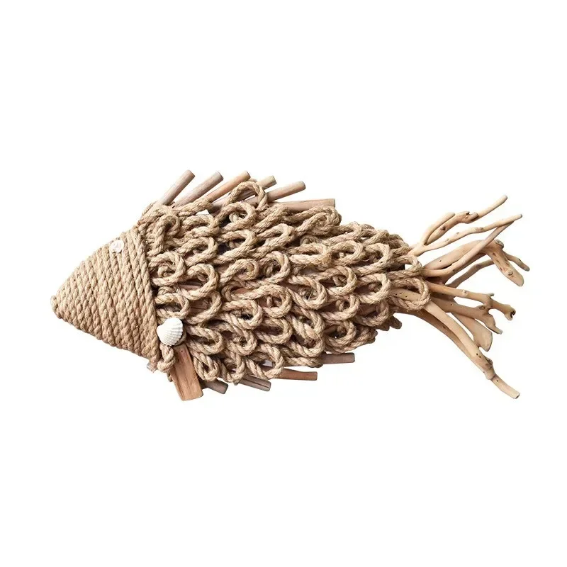 

Handwoven fish ornaments dining room ornaments living room home simple modern decoration natural handicrafts creative gifts
