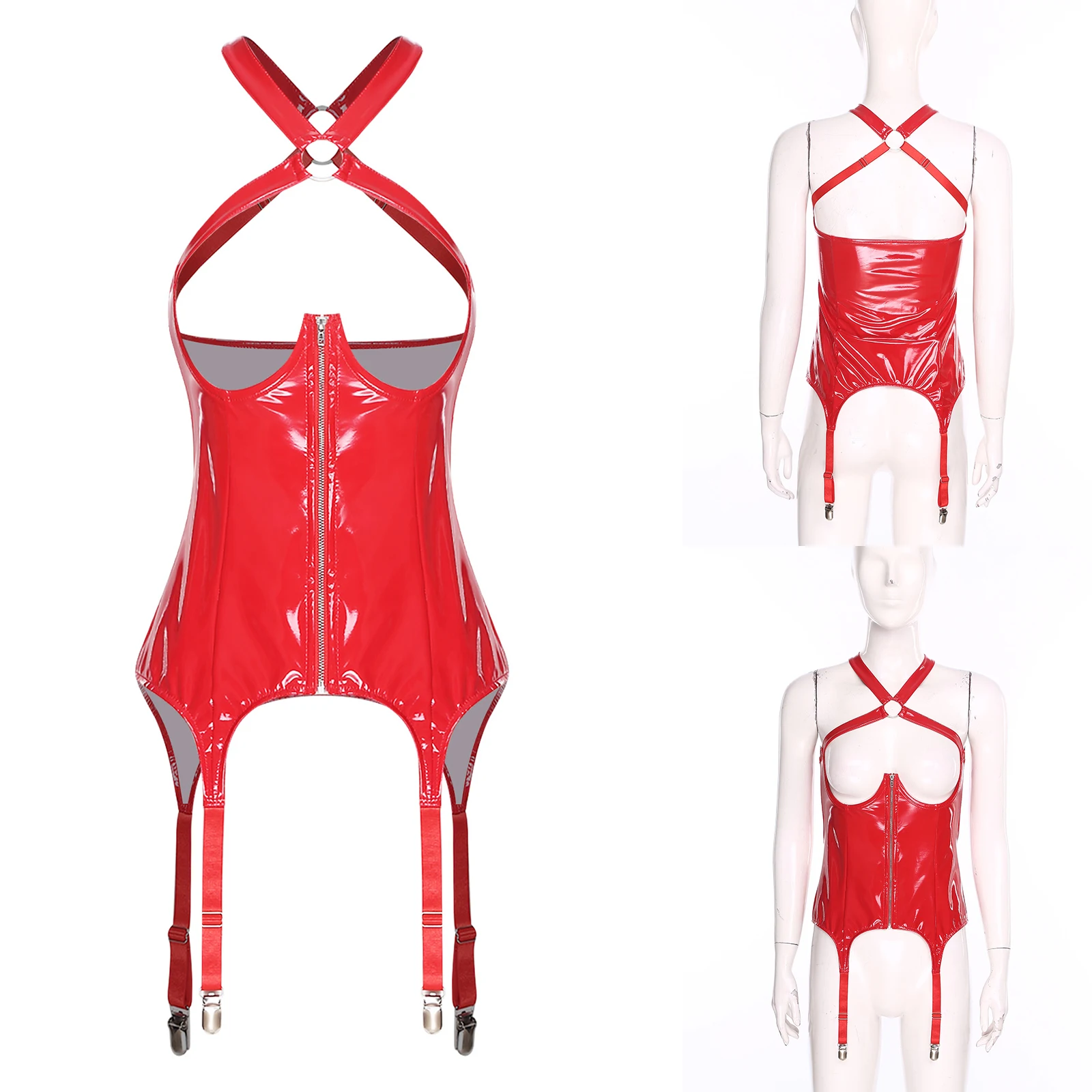 النساء الملابس الداخلية مشد القمم رفع الثدي الجوف خارج البرازيلي أكواب الحمالات الرباط كليب الصدرية القمم للملابس الداخلية مغرية ملابس النوم #5