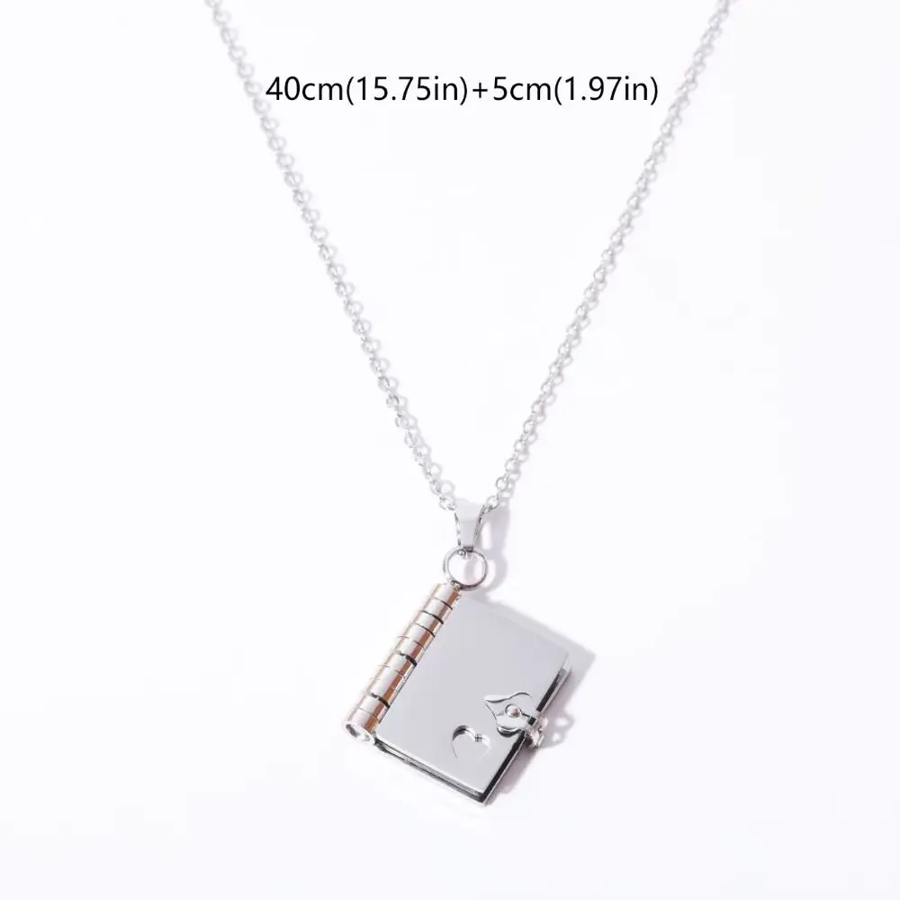 التيتانيوم الصلب زوجين كتاب قلادة اليدوية القلب افتتاح كتاب قلادة فتح وإغلاق مقاوم للماء زوجين النص المنجد