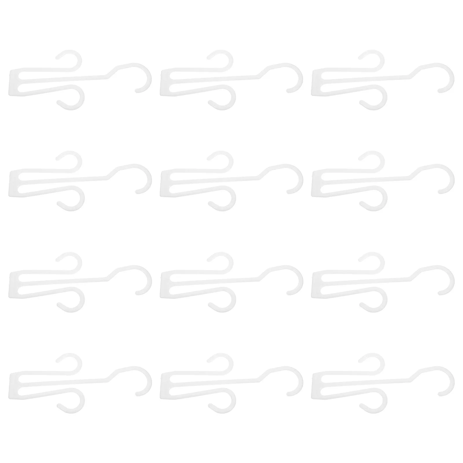 

12 Pcs Shoe Hangers Extended Hooks for Slippers Plastic Bathroom Rack White Organizer Hanging Storage Display Dry Socks
