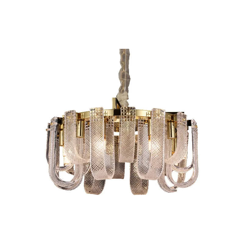 

Living room chandelier duplex villa modern simple crystal light luxury