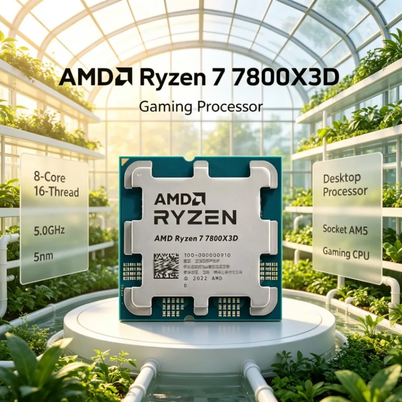 AMD Ryzen R7 7800X3D CPU 5nm 5.0GHz 8 Cores 16 Threads 96M Cache Socket AM5 100-100000910