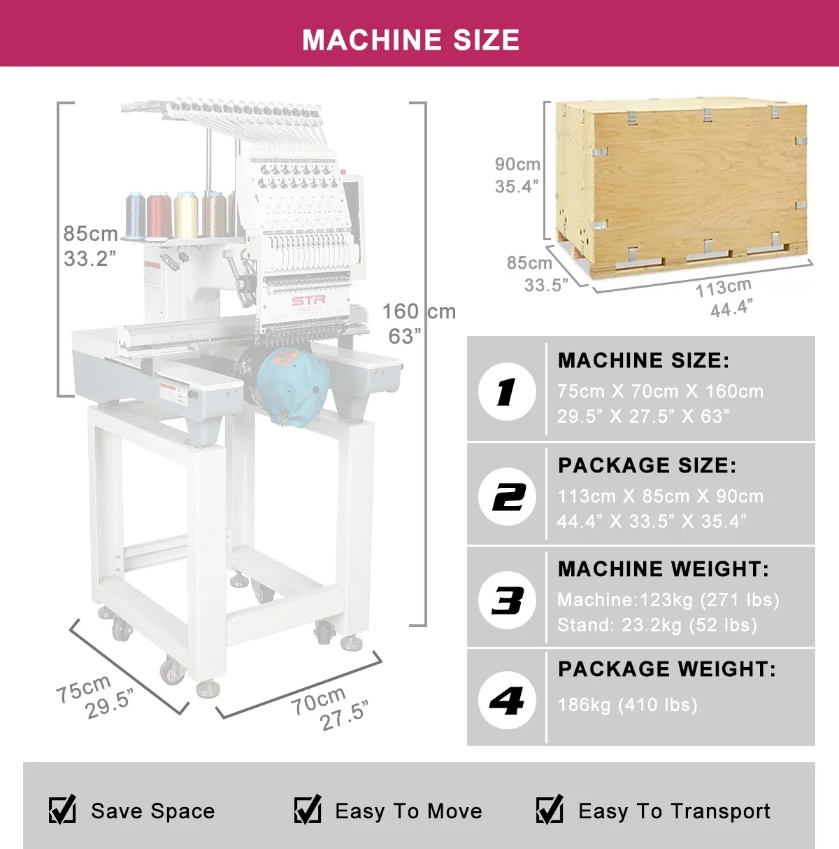 Commercial Industrial Automatic 15 Needles Single Head Computer Hat Tshirt Cap Computer Embroidery Machine