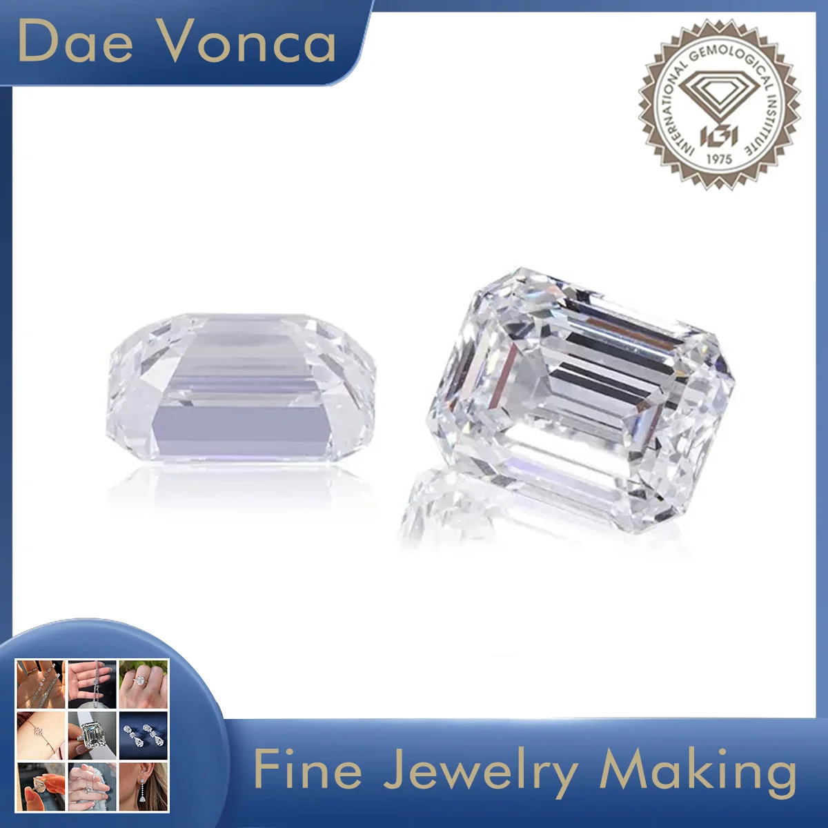 

2.0-8.0ct Emerald Cut Lab Grown Diamond VS/VVS Loose Diamonds CVD/HPHT With IGI Certificate In Jewelry Making