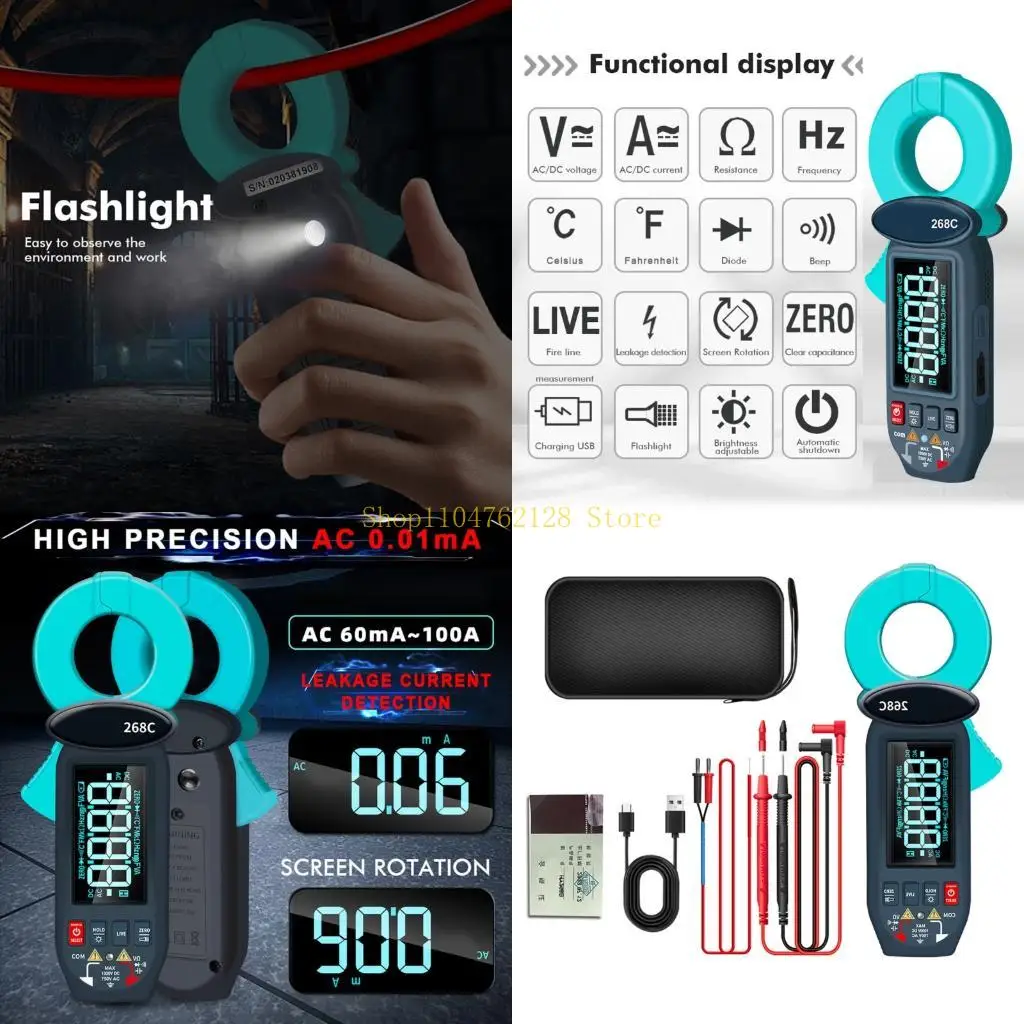

Professional LCD Clamp Meter For Precise Leakage Current Measurement And Multiple Parameters Testing USB Data Transfer best sale