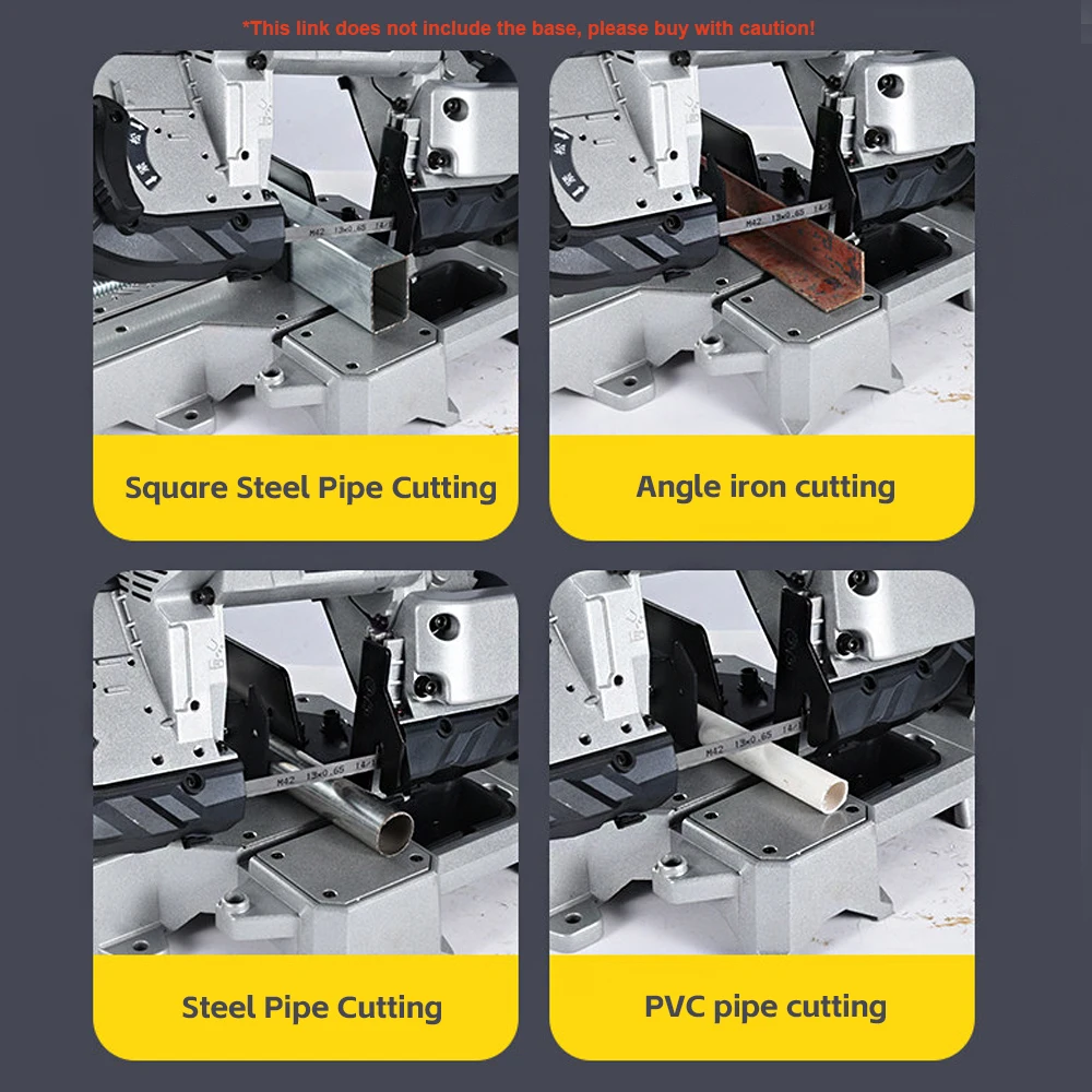 Mini Band Saw Portable 0-45° Angle Saw Machine 1100W 220V Bevel Cutting Tool for Home Workshop Cutting Metal Wood Steel