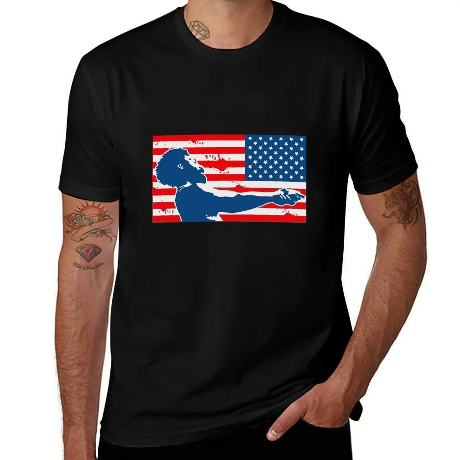 

Childish Gambino This is America USA Flag T-Shirt Plus Size Lightweight Top