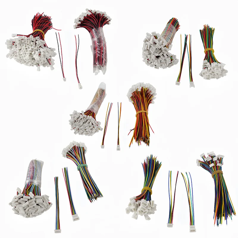 10 Pcs 100mm Mini Micro Jst 1.25 2/3/4/5/6 Pin Male Female Plug Connector With Wire 1.25mm 2pin/3pin/4pin/5pin Cable 2p/3p/4p/5p