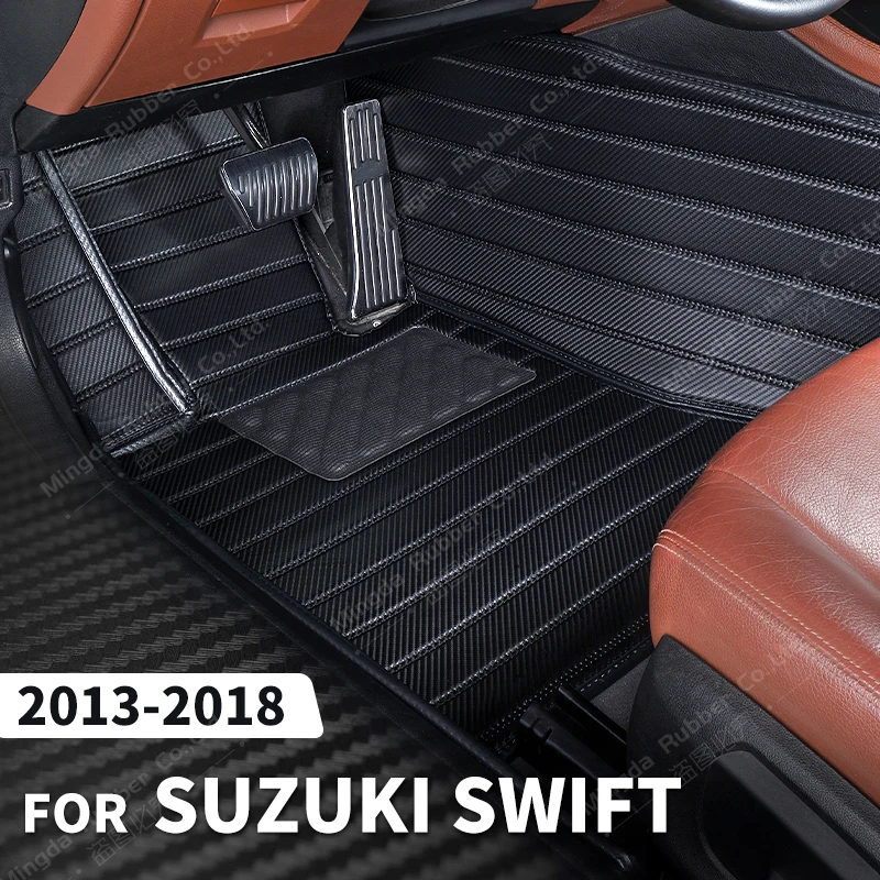 

Напольные коврики из углеродного волокна под заказ, коврики для Changan Suzuki swift 2013-2018 17 16 15 14 футов, покрытие для ковра, аксессуары для интерьера автомобиля