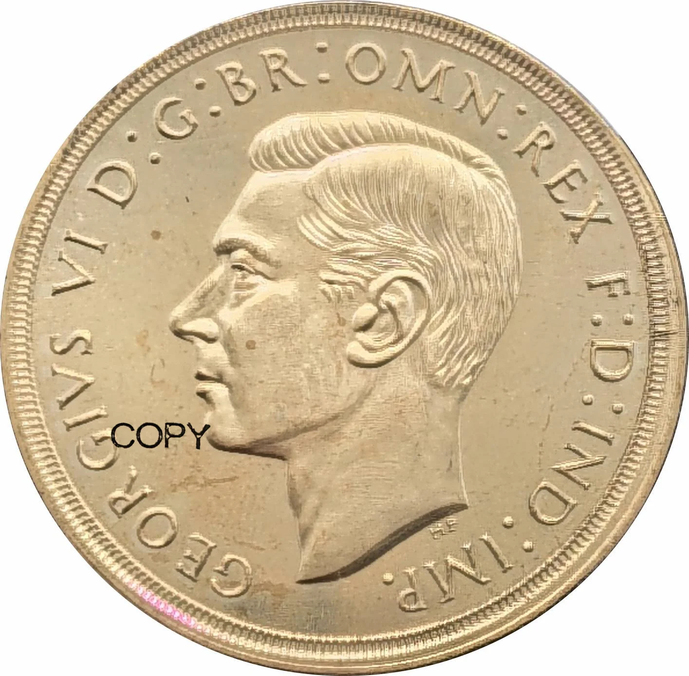 

Great Britain George VI gold coin 5 Pounds 1937 Brass Metal Copy Coin Moneda Collectible Coins