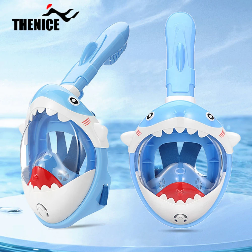 

THENICE Snorkeling Mask Mask Goggles Diving Goggles Swimming Gear Waterproof Anti-Fog Full Dry Children'S Diving Masks