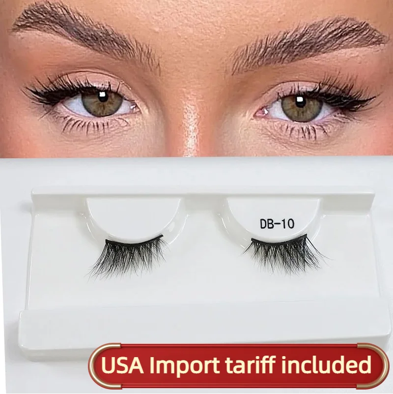 3D kurze Nerzwimpern Faux Cils Foxy Eye geflügelte Wimpern natürliche halbe Wimpern Cateye falsche Wimpern Make-up