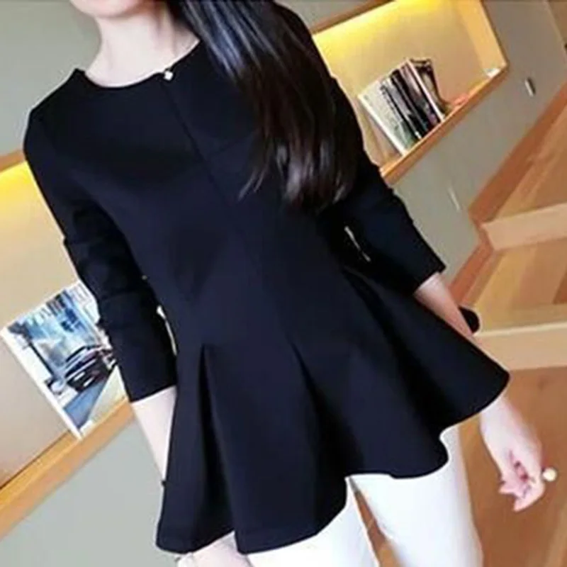 Elegant Solid Color All-match Folds Ruffles Blouse Women\'s Clothing 2024 Autumn New Oversized Casual Pullovers Office Lady Shirt