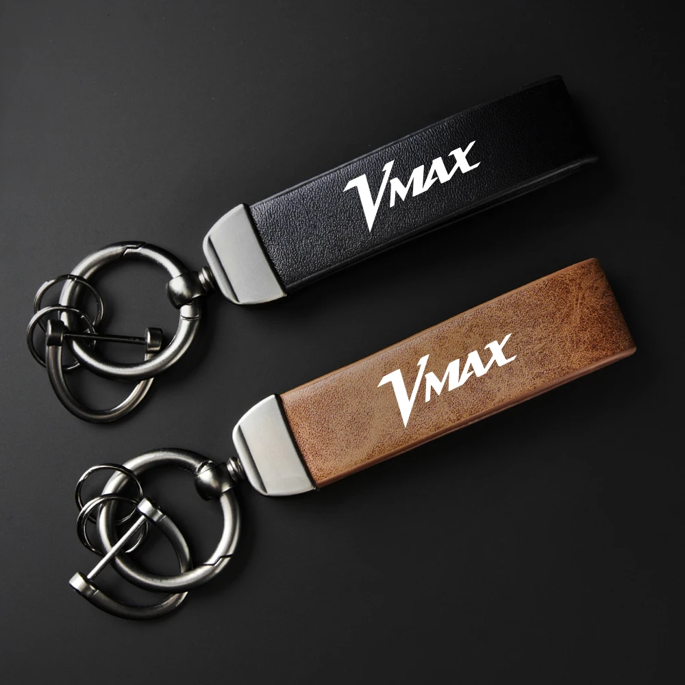 High-Grade leather Motorcycle Keychain Holder Keyring Accessories for Yamaha VMAX 1200 VMAX 1700 VMAX1200 VMAX170