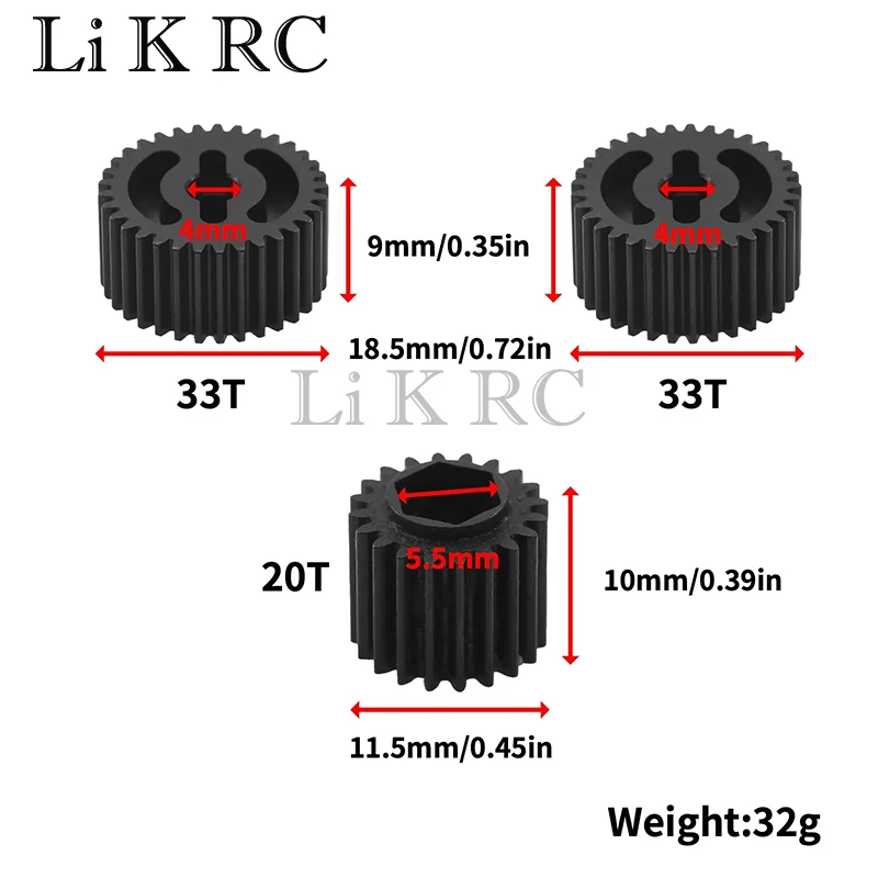 Metal 45# Steel Transmission Gearbox Gear Set G Parts (Gears) 51506 for Tamiya XV01 XV-01 1/10 RC Car Upgrade Parts Accessories