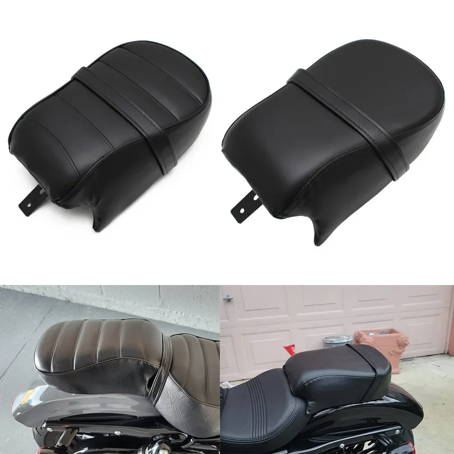 

Motorcycle Black PU Leather Rear Passenger Seat Pillion Cushion For Harley Sportster 883 XL 883N Iron 48 2016-2021 2022