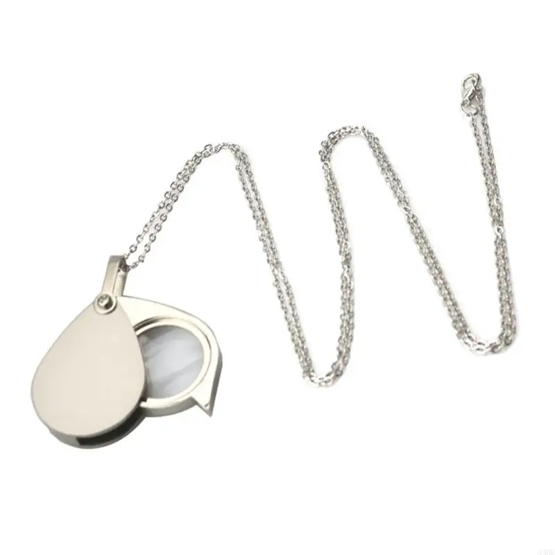 

63HF Magnifier Necklace Glass Loupe for Jewelers Map Readers Watch Repair Reading Tool Kid Seniors Inspection Coin
