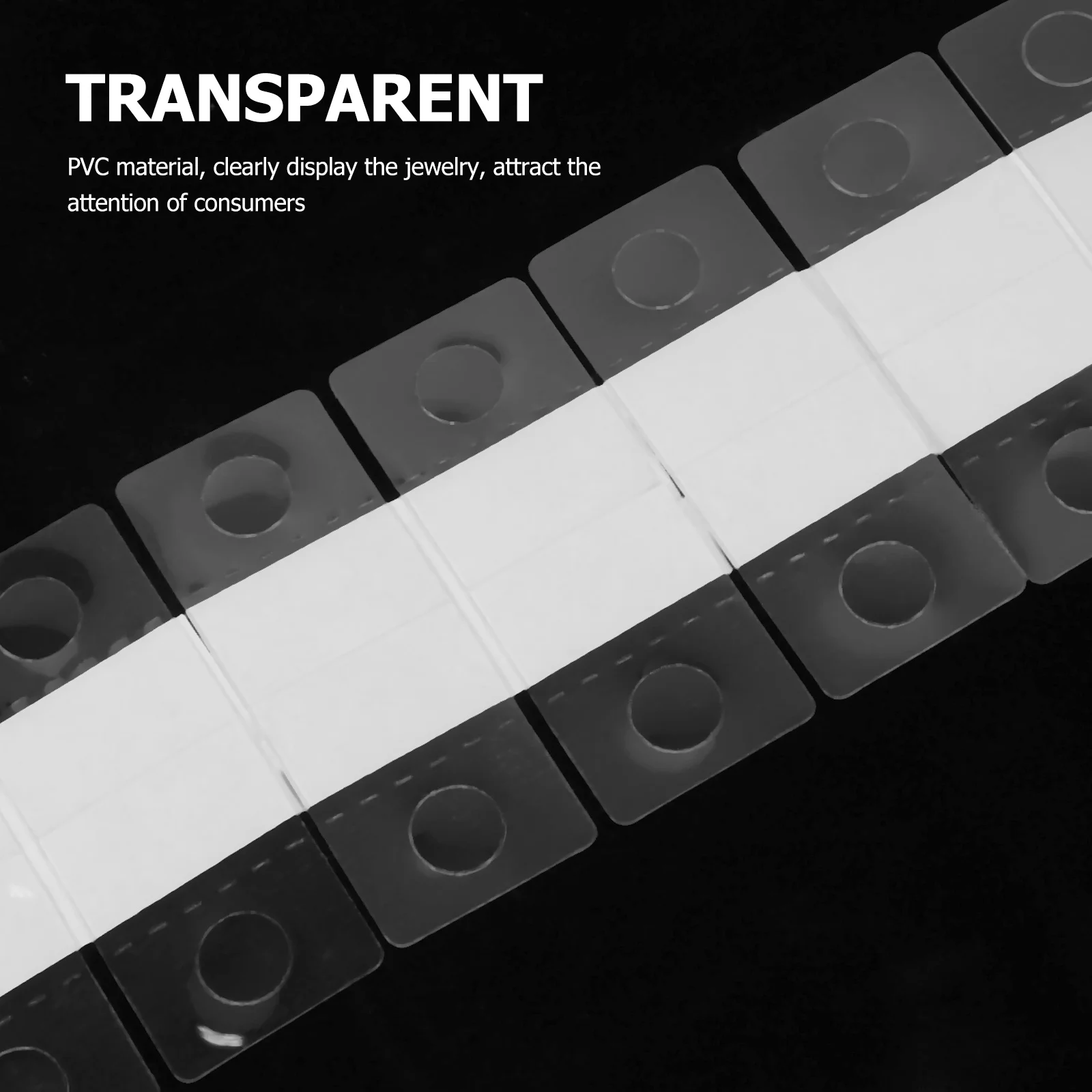 

300pcs Self Adhesive Hanging Tabs Clear Pvc Sticky Tabs For Wall Hanging Retail Display Hooks Merchandise Display Tags