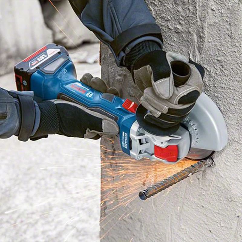 BOSCH GWX180 18V Brushless Electric Angle Grinder 125mm X-lock Impact Polisher Cutting Machine Wireless Woodworking Power Tool