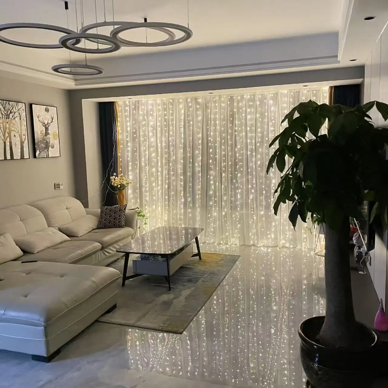 USB 3/6M 8 Modes Curtain Lights Fairy on the Window  Garland Light String Christmas Wedding Party Festoon Home Decoration