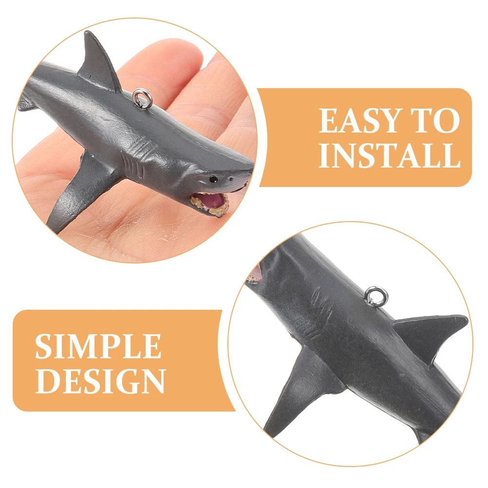 

Shark Suspension Decoration Floating PVC Safe Adjustable Rope Fish Tank Accessories Marine Animal nament Aquarium Layout Prop