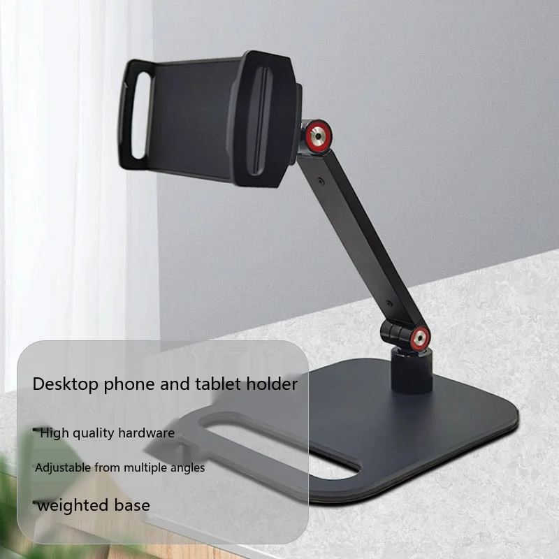 Legierungs-Handy-Tablet-Ständer, faltbarer Desktop-Halter, Anti-Wackel für 13-Zoll-Bildschirme, Live-Streaming, Gaming – Detail 2