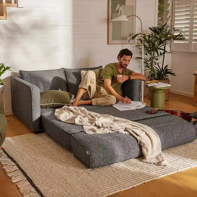 Modern Luxury Living Room Bed Sofa Sectional Set Furniture l Shape 2 3 Seater Velvet Compression Boneless Modular Indoor Designs