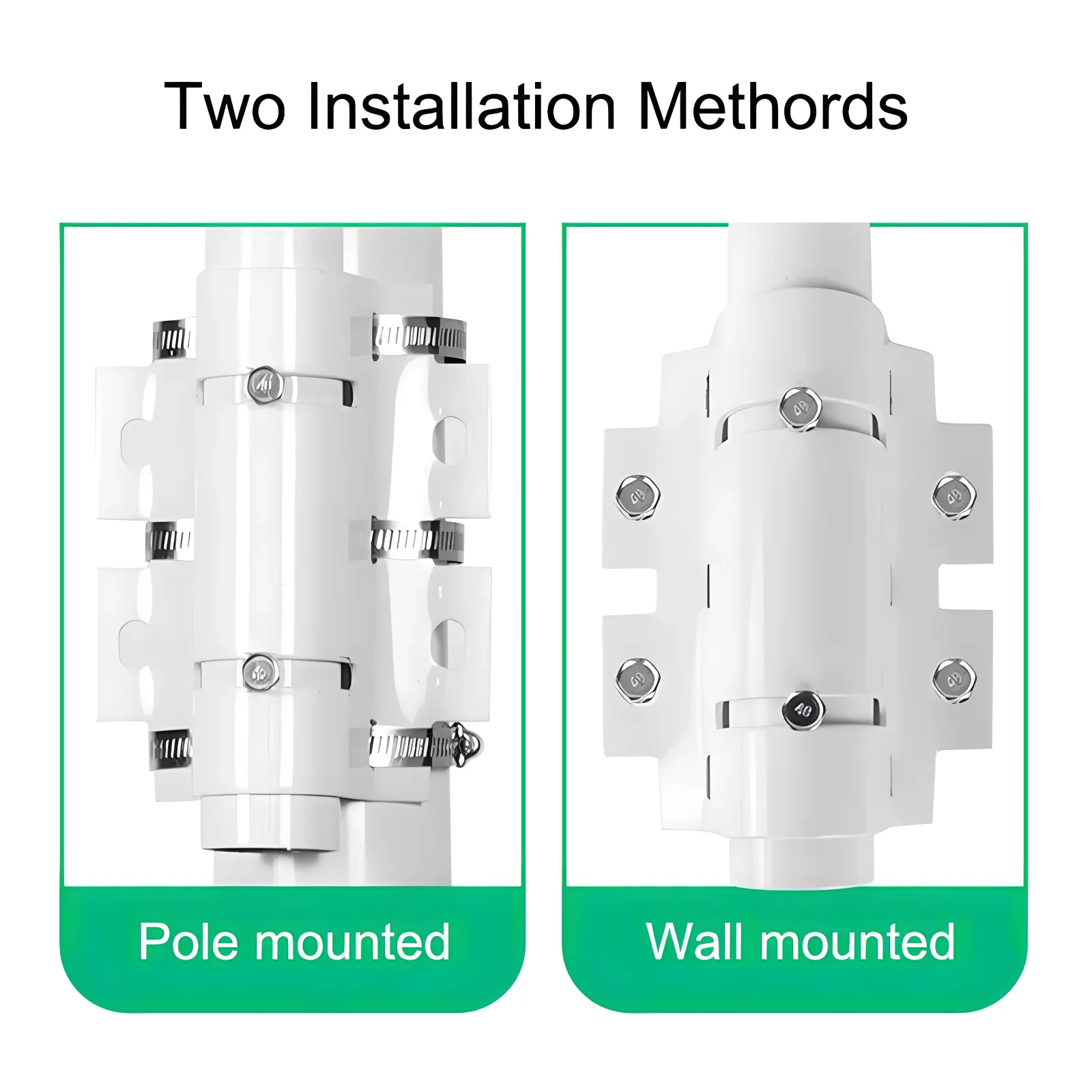Dual Security Camera Installation Bracket, Outdoor Extended Wall Corner Mounted Pole 40CM