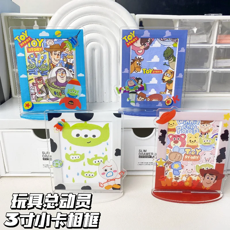 

Cartoon Toy Story Woody Buzz Lightyear Kawaii Photo Frame Acrylic Suitable for Three Inch Photos Desktop Ornament Gift Toy
