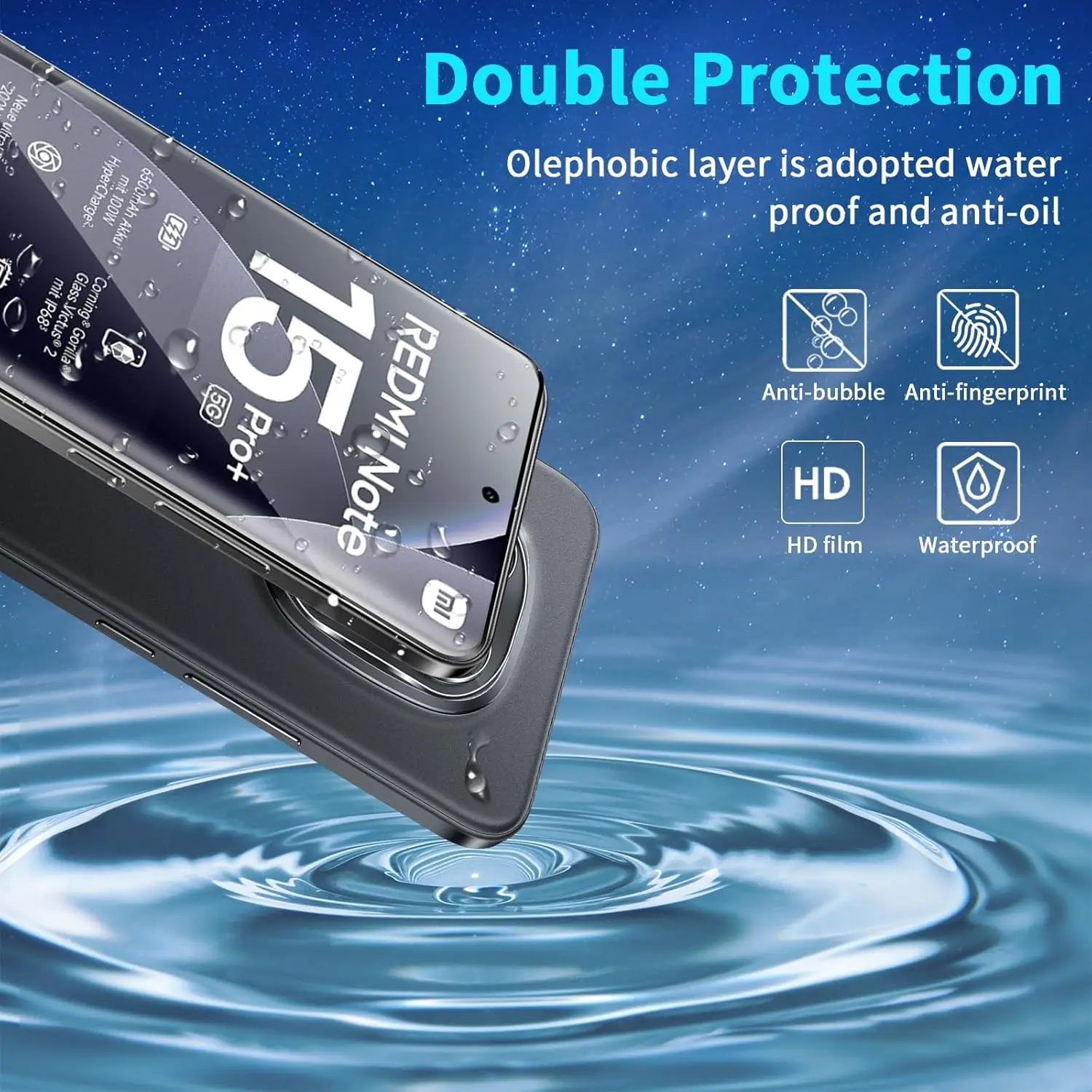 

1/4Pcs Tempered Glass Screen Protector for Redmi Note15Pro+ - Smartphone Protection Suitable for Redmi Note15Pro+ Series