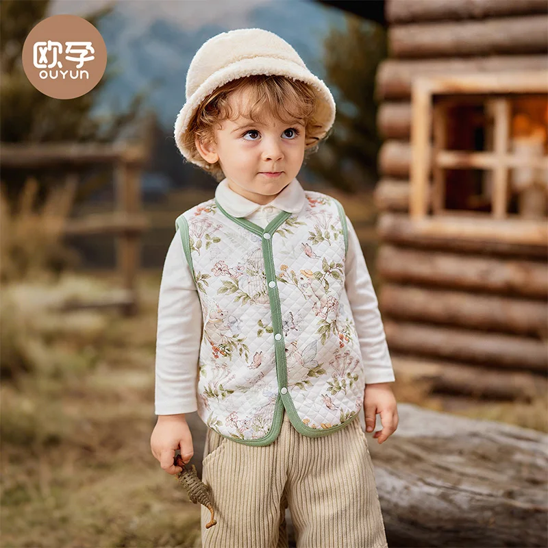 OUYUN2025 New Baby Kids Winter Vest | A-Class Safe Inner & Outer Wear | Unisex Boys Girls Warm Waistcoat