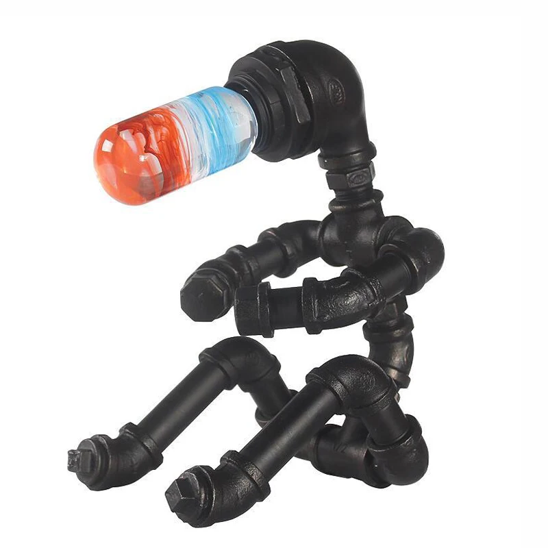 الأمريكية البخار فاسق الرجعية الصناعية روبوت مصابيح طاولة الإبداعية غرفة المعيشة غرفة نوم مطعم منصة مشروبات الحديد الفن مكتب أضواء