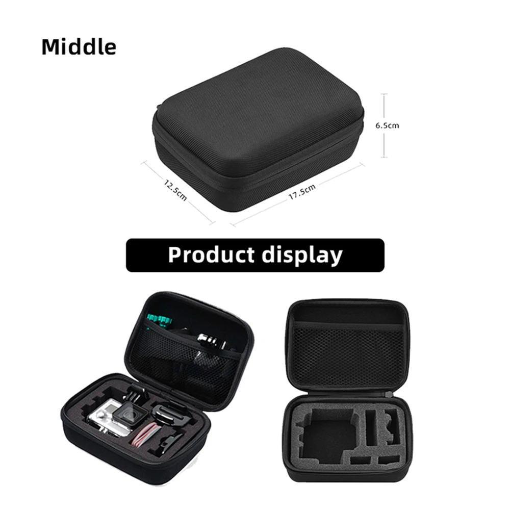 Action Camera Storage Bag Safe and Portable Waterproof Shockproof for GoPro Hero 11 10 9 SJCAM AKASO EKEN DJI GoPro Accessories