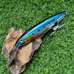 130mm 32.5g galleggiante 0-5m traina Minnow esche da pesca labbro in acciaio esche artificiali per tonno richiamo di pesca in mare