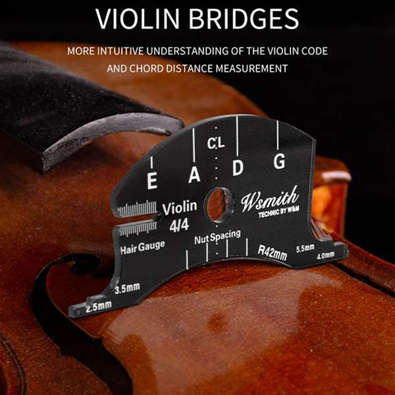 Violin Bridges Multifunctional Mold Template 4/4 Violin Bridges Repair Reference Tool Fingerboard Scraper Making Tools Durable